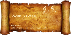 Garab Vivien névjegykártya